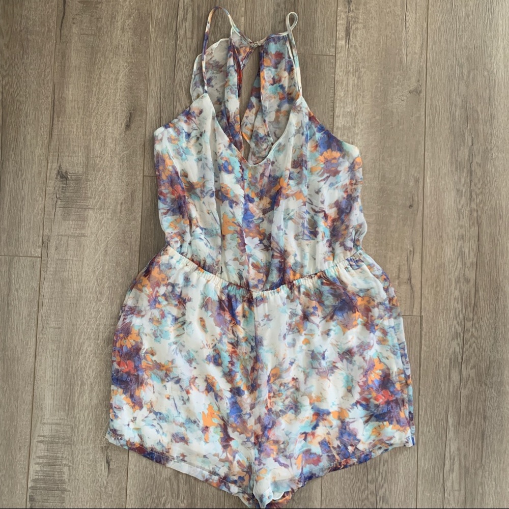 Arden B Floral Romper
